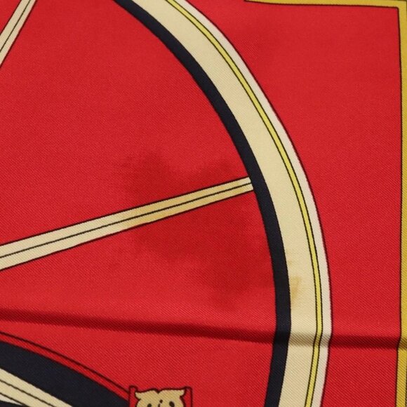 HERMES Carre 90 Scarf ""WASHINGTONS CARRIAGE"" Silk Navy Auth 133640 - Picture 12 of 14